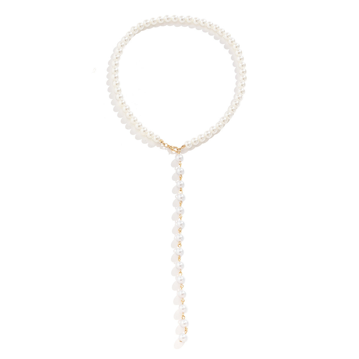 Round Beads Chain Beaded Pearl Niche Necklace